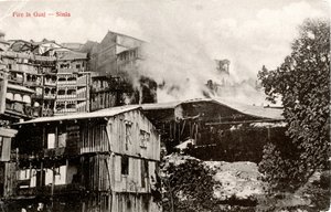 Gunj的火灾 - 西姆拉，c.1900-30 作者 Moorli Dhur和儿子